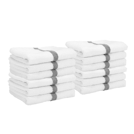 Monarch Brands Gym Power Hand Towels , Gray, 12PK PNP-PWR-1627-3GYCS